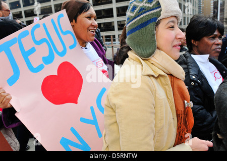 Demonstration gegen Gewalt „Mitgefühl“ am 23. März 2013 in Manhattan, New York City, USA. Stockfoto