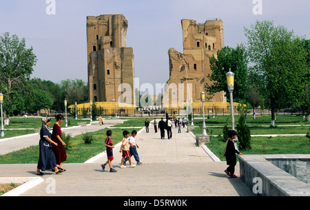 Ak Saray Palast. Amir Timur Sommerpalast. Shakhrisabz. Usbekistan Stockfoto