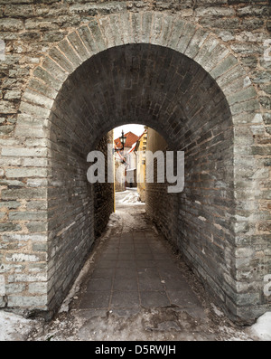 Eingang in die Altstadt Straße, Tallinn, Estland Stockfoto