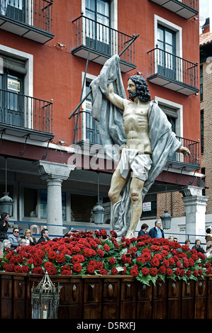 Bild des auferstandenen Christus der Heiligen Woche in der Stadt Valladolid, Castilla y León, Spanien, Europa Stockfoto