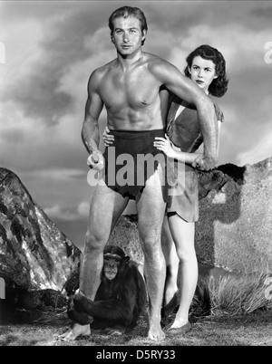 LEX BARKER, VANESSA BROWN, Tarzan und das Sklavenmädchen, 1950 Stockfoto