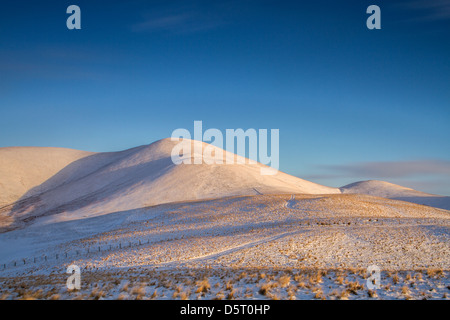 Winter-Licht über 'Trahenna', Scottish Borders Stockfoto