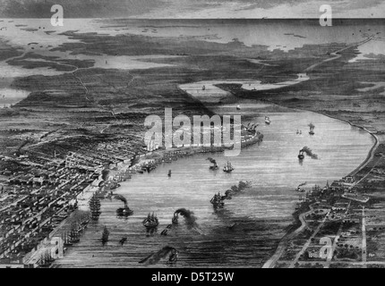 New Orleans, Louisiana und Umgebung. 1863 Stockfoto