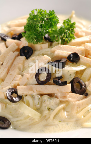 Alfredo Nudeln westliche Küche italienische Küche Stockfoto