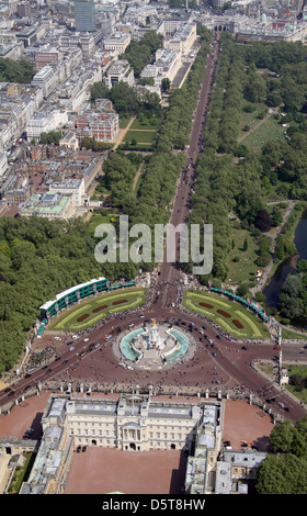 Luftaufnahme von Buckingham Palace, London, die Residenz des Monarchen des Vereinigten Königreichs Stockfoto