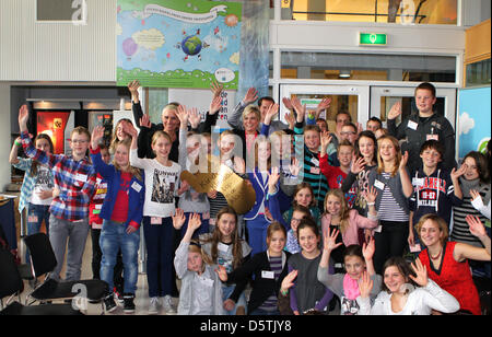 Den Haag, 26.11.2012 HRH Prinzessin Laurentien Led von Prinzessin Laurentien, Gründer der fehlende Kapitel Stiftung, Kinder Gespräche mit Entscheidungsträgern, sie denken anders im Vorfeld des Klimagipfels in Katar zu begeistern. Albert Philip van der Werf RPE/Niederlande Stockfoto