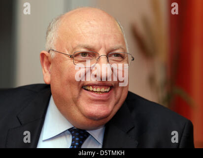 Ägyptischen Investor Mohamad Rady Amar sitzt in th Elounge von Luebeck Blankensee Airport in Lübeck, 28. November 2012. Der Bürgermeister von Lübeck hat die Stadtregierung, Amar Angebot am Flughafen kaufen anzunehmen empfohlen. Foto: MARKUS SCHOLZ Stockfoto