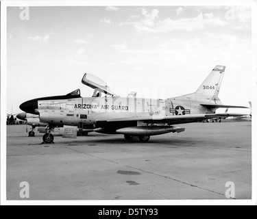 North American F - 86L 'Sabre Hunde' der 197. FIS, ARIZ-ANG (Phoenix). Stockfoto