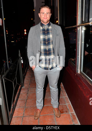 Jamie Heaslip gestartet "Bear" Old-School-Grillrestaurant am South William Street-Dublin, Irland - 17.02.12. Stockfoto