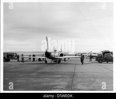 North American F-86D-40-NA "Sabre Hunde" der 181. FIS, TEXAS-ANG. Stockfoto