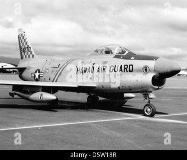 North American F-86D-50-NA "Sabre Dog" von the199th FIS, HAWAII-ANG, Hickam AFB. Stockfoto