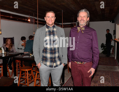 Jamie Heaslip und Joe Macken ins Leben gerufen "Bear" Old-School-Grillrestaurant am South William Street-Dublin, Irland - 17.02.12. Stockfoto