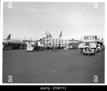 North American F-86D-50-NA "Sabre Hunde" von der 199. FIS, HAWAII-ANG, Hickam AFB. Stockfoto