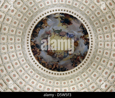 Rotunde symbolischen Herzen des United States Capitol Washington DC, Rotunde, Kuppel des Kapitols, höchste Teil von uns Capitol 180 Fuß 3 Zoll, Stockfoto