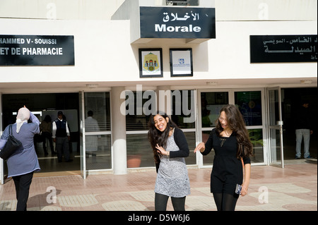 Ein neues mentoring Programm begann der Universität Mohammed V Souissi wo Studentinnen Ratschläge für ihr berufliches Leben gelangen Stockfoto