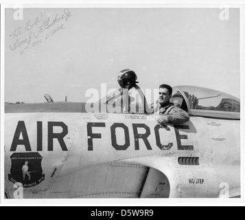 Lockheed F-80C-5-LO "Shooting Star" mit Oberstleutnant Dona Joseph LaCouture Jr. Ihre Hanscom AFB, MA. Stockfoto