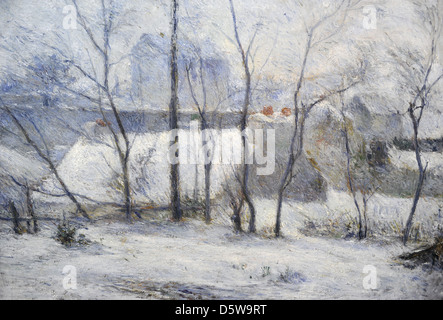 Paul Gauguin (1848-1903). Französischer Maler. Winterlandschaft, 1879. Öl auf Leinwand, Museum der bildenden Künste. Budapest. Ungarn. Stockfoto