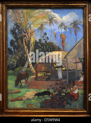 Paul Gauguin (1848-1903). Französischer Maler. Schwarze Schweine, 1891. Öl auf Leinwand, 1. Tahiti-Periode. Museum der bildenden Künste. Budapest. Stockfoto
