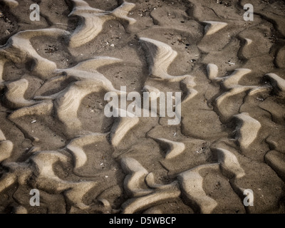 Dunklen Sand Wellen Hintergrund Stockfoto