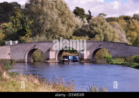 Milton Fähre Brücke über den Fluss Nene, Peterborough. Stockfoto