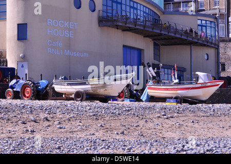 Krabben Sie-Boote und Rettungsboot Museum Cromer, Norfolk Stockfoto