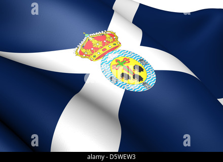 Flagge der Provinz Santa Cruz de Tenerife Stockfoto