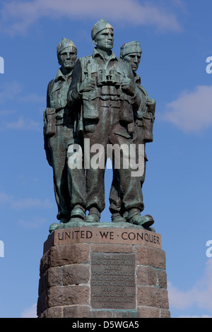 Die Royal Marine Commando-Denkmal am Spean Bridge in den Highlands von Schottland. Stockfoto