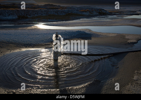 Los Angeles Wasser zurück zu Owens Lake 100 Jahre nach dem Bau Los Angeles Aquädukt Stockfoto