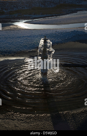 Los Angeles Wasser zurück zu Owens Lake 100 Jahre nach dem Bau Los Angeles Aquädukt Stockfoto