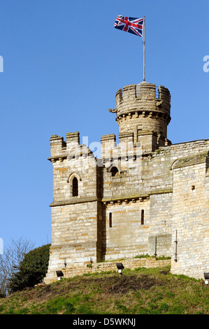 Ostseite des Lincoln Castle, Lincoln, UK Stockfoto