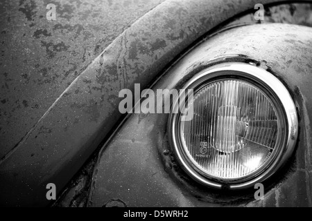 Detail von einem alten V W Käfer aus den 60er Jahren Stockfoto