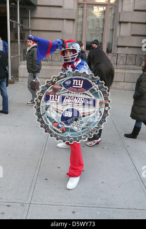 Atmosphäre New York Giants Ticker Tape Siegesparade nach unten Canyon Heros am Februar in New York City. Die Stockfoto