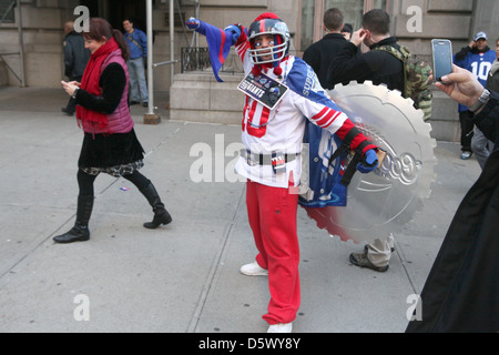 Atmosphäre New York Giants Ticker Tape Siegesparade nach unten Canyon Heros am 7. Februar 2012 in New York City. Die Stockfoto