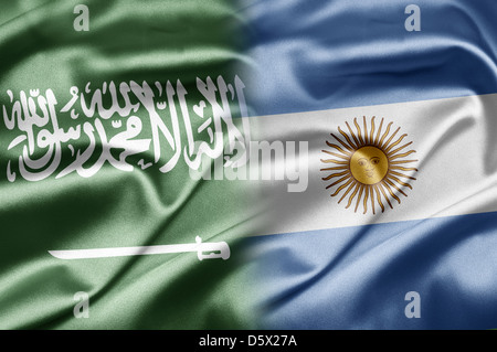 Saudi Arabien und Argentinien Stockfoto