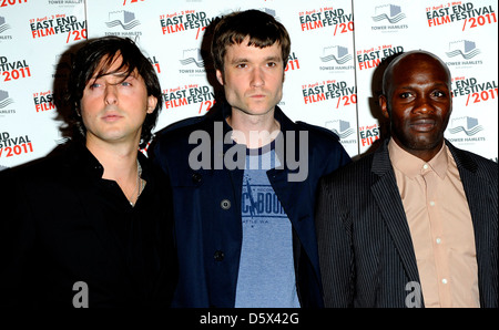 Carl Barat, John Hassall und Gary Powell besucht das East End Film Festival für die Weltpremiere von "The Libertines - es Stockfoto