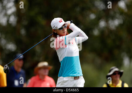 7. April 2013: Na Yeon Choi von Südkorea in Aktion während der Endrunde der Kraft Nabisco Championship im Mission Hills Country Club in Rancho Mirage, Kalifornien... Charles Baus/CSM. Stockfoto