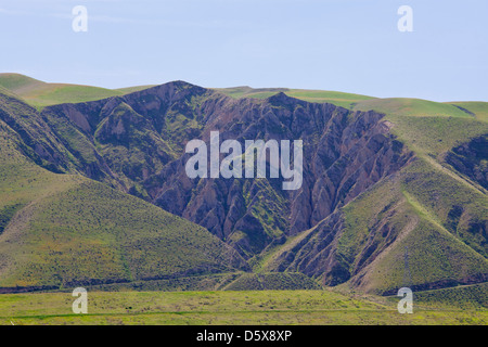 Hillside Erosion, San Joaquin Valley, Kern County, Kalifornien, USA Stockfoto