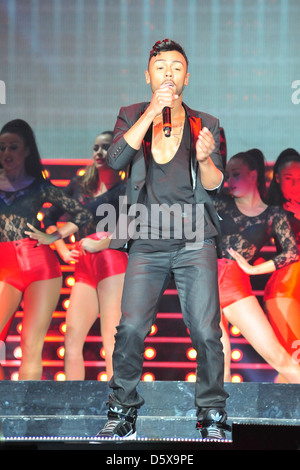 Marcus Collins die X Factor Live-Tour 2012 in Manchester Arena Manchester, England - 25.02.12 Stockfoto