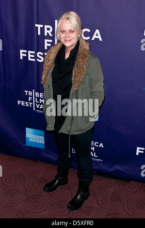 Amy Poehler 10th Annual Tribeca Film Festival "hinters Licht geführt zu" Familie Screening-New York City, USA - 23.04.2011 Stockfoto