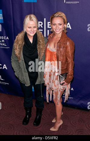 Amy Poehler, Hayden Panettiere 10. jährlichen Tribeca Film Festival "hinters Licht geführt zu" Familie Screening New York City, USA- Stockfoto