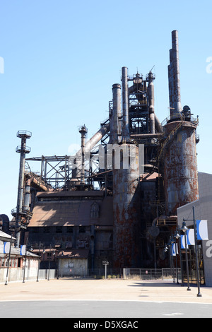 Die alte Fabrik in Bethlehem Steel in Bethlehem, Pennsylvania. Auf einmal war es die zweite größte Produktionsstätte für Stahl. Stockfoto