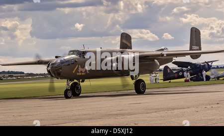 Flugzeug Mitchell B-25 Duxford Stockfoto