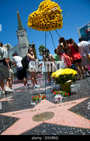 Michael Jackson-Stern am Hollywood Walk of Fame, Hollywood Blvd, Los Angeles, Kalifornien, USA Stockfoto