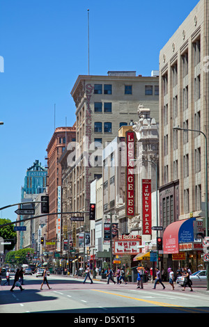 Broadway, die Innenstadt von Los Angeles, Kalifornien, USA Stockfoto