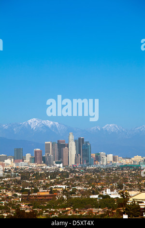 Skyline von Los Angeles (2/2013), San Gabriel Mountains, California Stockfoto