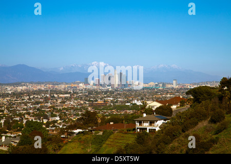 Skyline von Los Angeles (2/2013), San Gabriel Mountains, California Stockfoto