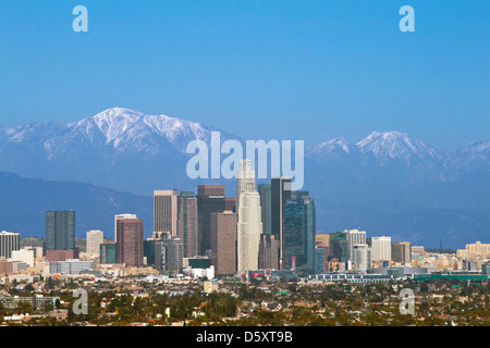 Skyline von Los Angeles (2/2013), San Gabriel Mountains, California Stockfoto