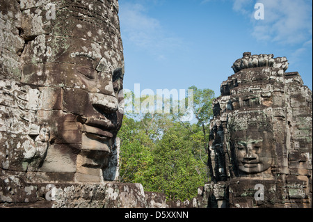 Gesichter der Bayon-Tempel, Angkor, Kambodscha Stockfoto