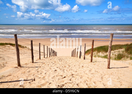 Weg zum Sandstrand von Nordsee Stockfoto