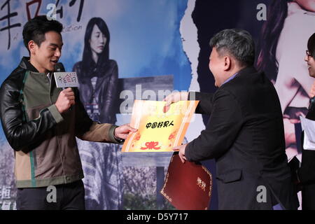 Eddie Peng bei Premiere des Films A Hochzeitseinladung in Peking auf Dienstag, 9. April 2013. Stockfoto